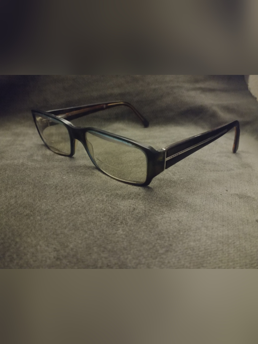 Prada Classic Rectangular Reading Glasses in Dark